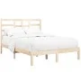 Solid pine wood bed frame 160x200 cm by , Beds and slatted bases - Ref: Foro24-3105805, Price: 121,13 €, Discount: %