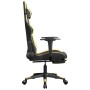 Gaming-Stuhl mit Fußstütze aus schwarzgoldenem Kunstleder von , Gaming-Stühle - Ref: Foro24-3143678, Preis: 128,03 €, Rabatt: %