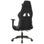Gaming-Stuhl mit Fußstütze aus schwarzgoldenem Kunstleder von , Gaming-Stühle - Ref: Foro24-3143678, Preis: 128,03 €, Rabatt: %