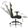 Gaming-Stuhl mit Fußstütze aus schwarzgoldenem Kunstleder von , Gaming-Stühle - Ref: Foro24-3143678, Preis: 128,03 €, Rabatt: %