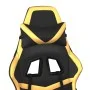 Silla gaming con reposapiés cuero sintético negro dorado de , Sillones para videojuegos - Ref: Foro24-3143678, Precio: 126,08...