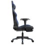 Gaming chair with massage and footrest in black blue synthetic leather by , Gaming chairs - Ref: Foro24-345434, Price: 134,33...