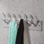 Aluminum hanger with hooks for clothes, coats (Silver) by , Hat and coat racks - Ref: Foro24-242339, Price: 41,87 €, Discount: %