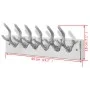 Aluminum hanger with hooks for clothes, coats (Silver) by , Hat and coat racks - Ref: Foro24-242339, Price: 40,83 €, Discount: %