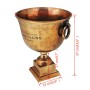 Enfriador de champán copa trofeo marrón cobre