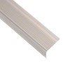 Perfiles de peldaños forma de L 15 uds aluminio champán 90 cm