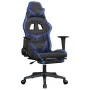 Gaming-Stuhl mit Fußstütze aus schwarzem, blauem Kunstleder von , Gaming-Stühle - Ref: Foro24-3143676, Preis: 132,19 €, Rabat...