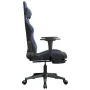 Gaming chair with footrest black blue synthetic leather by , Gaming chairs - Ref: Foro24-3143676, Price: 132,19 €, Discount: %