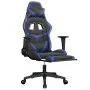 Gaming-Stuhl mit Fußstütze aus schwarzem, blauem Kunstleder von , Gaming-Stühle - Ref: Foro24-3143676, Preis: 132,19 €, Rabat...
