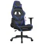 Gaming chair with footrest black blue synthetic leather by , Gaming chairs - Ref: Foro24-3143676, Price: 132,19 €, Discount: %