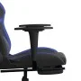 Gaming-Stuhl mit Fußstütze aus schwarzem, blauem Kunstleder von , Gaming-Stühle - Ref: Foro24-3143676, Preis: 132,19 €, Rabat...