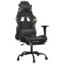 Silla gaming con reposapiés cuero sintético negro camuflaje de , Sillones para videojuegos - Ref: Foro24-3143664, Precio: 119...