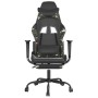 Gaming-Stuhl mit Fußstütze aus schwarzem Camouflage-Kunstleder von , Gaming-Stühle - Ref: Foro24-3143664, Preis: 121,83 €, Ra...