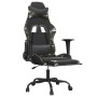 Gaming-Stuhl mit Fußstütze aus schwarzem Camouflage-Kunstleder von , Gaming-Stühle - Ref: Foro24-3143664, Preis: 121,83 €, Ra...