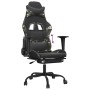 Gaming-Stuhl mit Fußstütze aus schwarzem Camouflage-Kunstleder von , Gaming-Stühle - Ref: Foro24-3143664, Preis: 121,83 €, Ra...