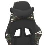 Gaming-Stuhl mit Fußstütze aus schwarzem Camouflage-Kunstleder von , Gaming-Stühle - Ref: Foro24-3143664, Preis: 121,83 €, Ra...