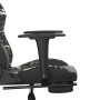 Gaming-Stuhl mit Fußstütze aus schwarzem Camouflage-Kunstleder von , Gaming-Stühle - Ref: Foro24-3143664, Preis: 121,83 €, Ra...