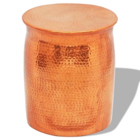 Kupferfarbener Hocker/Couchtisch aus gehämmertem Aluminium von , Seitentische - Ref: Foro24-242325, Preis: 104,05 €, Rabatt: %