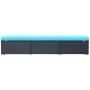 Tumbona con cojín ratán sintético negro de vidaXL, Tumbonas - Ref: Foro24-44406, Precio: 158,09 €, Descuento: %
