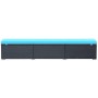 Tumbona con cojín ratán sintético negro de vidaXL, Tumbonas - Ref: Foro24-44406, Precio: 124,59 €, Descuento: %