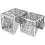 Silver aluminum square side table 2 units by , Side tables - Ref: Foro24-243508, Price: 229,74 €, Discount: %