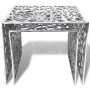 Silver aluminum square side table 2 units by , Side tables - Ref: Foro24-243508, Price: 229,74 €, Discount: %