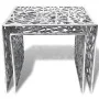 Silver aluminum square side table 2 units by , Side tables - Ref: Foro24-243508, Price: 250,47 €, Discount: %