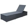 Liege mit schwarzem synthetischem Rattankissen von vidaXL, Liegen - Ref: Foro24-44406, Preis: 158,26 €, Rabatt: %