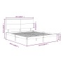 Estructura de cama madera maciza blanca King Size 150x200 cm