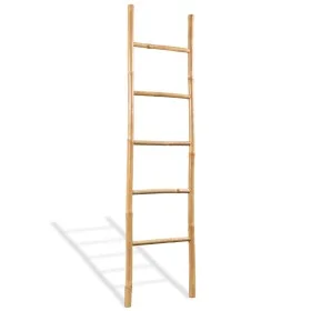 Towel ladder with 5 bamboo steps 150 cm by vidaXL, Towel racks - Ref: Foro24-43719, Price: 36,14 €, Discount: %