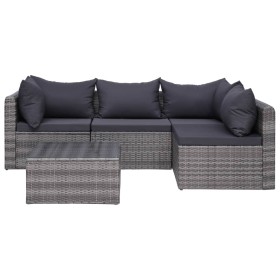 Garden furniture and cushions set 5 pcs. gray synthetic rattan by vidaXL, Garden sets - Ref: Foro24-44160, Price: 475,07 €, D...