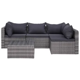 Garden furniture and cushions set 5 pcs. gray synthetic rattan by vidaXL, Garden sets - Ref: Foro24-44160, Price: 364,36 €, D...