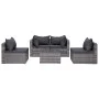 Garden furniture and cushions set 5 pcs. gray synthetic rattan by vidaXL, Garden sets - Ref: Foro24-44160, Price: 364,36 €, D...