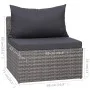 Garden furniture and cushions set 5 pcs. gray synthetic rattan by vidaXL, Garden sets - Ref: Foro24-44160, Price: 364,36 €, D...