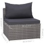 Gartenmöbel- und Kissenset 5-tlg. graues synthetisches Rattan von vidaXL, Gartensets - Ref: Foro24-44160, Preis: 475,07 €, Ra...