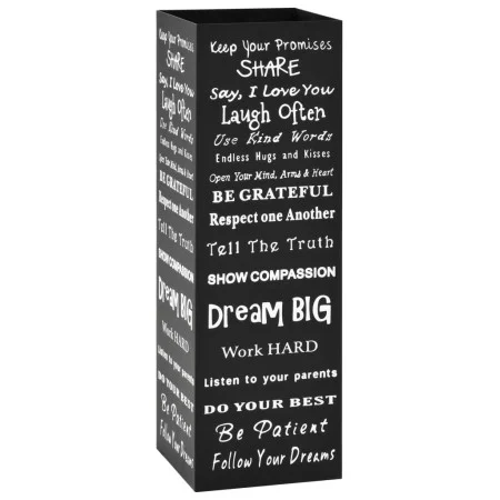 Black steel text design umbrella stand by vidaXL, umbrella stands - Ref: Foro24-246795, Price: 31,27 €, Discount: %