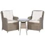 Garden table and chairs 3 pieces and brown synthetic rattan cushions by vidaXL, Garden sets - Ref: Foro24-44150, Price: 364,5...