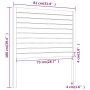 Bettkopfteil aus massivem weißem Kiefernholz, 81 x 4 x 100 cm von , Kopf- und Fußteile - Ref: Foro24-818996, Preis: 56,79 €, ...