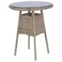 Garden table and chairs 3 pieces and brown synthetic rattan cushions by vidaXL, Garden sets - Ref: Foro24-44150, Price: 364,5...