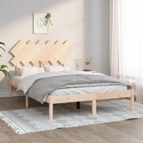 Estructura de cama doble pequeña de madera maciza 120x190 cm Estructura de cama doble pequeña de madera maciza 120x190 cm