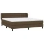 Box spring bed with dark brown fabric mattress 180x200 cm by , Beds and slatted bases - Ref: Foro24-3126584, Price: 556,52 €,...