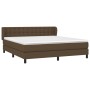 Cama box spring con colchón tela marrón oscuro 180x200 cm de , Camas y somieres - Ref: Foro24-3126584, Precio: 573,62 €, Desc...