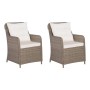 Garden table and chairs 3 pieces and brown synthetic rattan cushions by vidaXL, Garden sets - Ref: Foro24-44150, Price: 382,2...