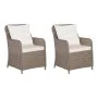Garden table and chairs 3 pieces and brown synthetic rattan cushions by vidaXL, Garden sets - Ref: Foro24-44150, Price: 364,5...