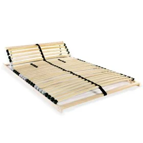 Slatted bed base with 28 slats 7 regions 120x200 cm by vidaXL, Beds and slatted bases - Ref: Foro24-246453, Price: 132,92 €, ...
