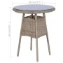 Garden table and chairs 3 pieces and brown synthetic rattan cushions by vidaXL, Garden sets - Ref: Foro24-44150, Price: 364,5...