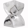 Twisted silver aluminum stool/side table by , Side tables - Ref: Foro24-243507, Price: 180,23 €, Discount: %