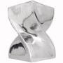 Twisted silver aluminum stool/side table by , Side tables - Ref: Foro24-243507, Price: 176,66 €, Discount: %