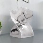 Twisted silver aluminum stool/side table by , Side tables - Ref: Foro24-243507, Price: 180,23 €, Discount: %