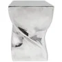 Twisted silver aluminum stool/side table by , Side tables - Ref: Foro24-243507, Price: 176,66 €, Discount: %